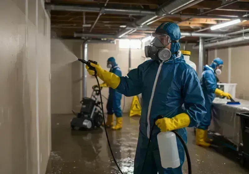 Basement Sanitization and Antimicrobial Treatment process in Coatesville, PA