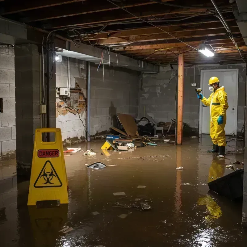 Flooded Basement Electrical Hazard in Coatesville, PA Property